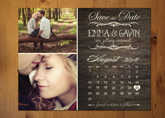 Save the date fridge magnets
